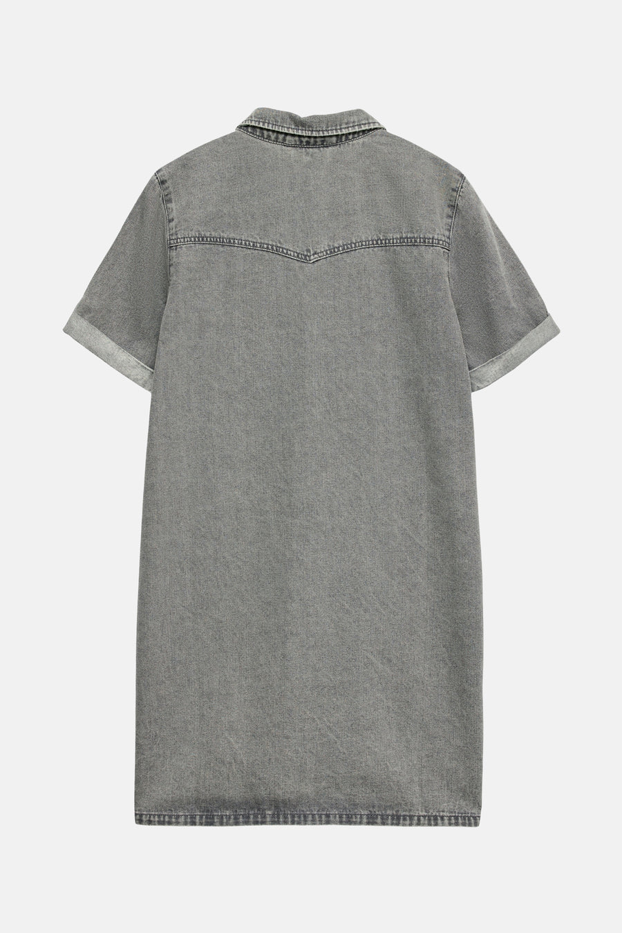Vêtement gris à manches courtes de VERO MODA, avec une coupe inspirée du western sur le dos.