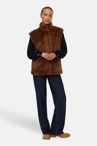 VMSONJAPOPPY FAUX FUR WAISTCOAT GA BOO