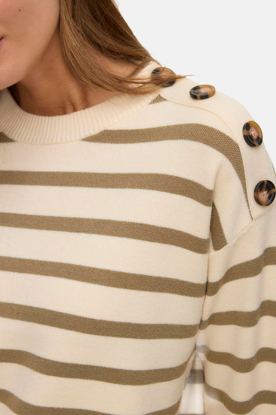 Pull à col rond - beige - VERO MODA®
