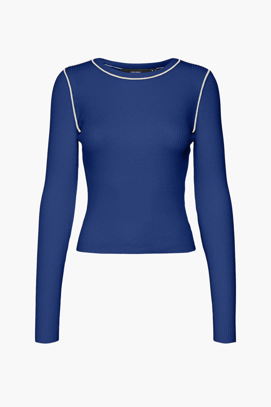 Pull à col rond - bleu - VERO MODA®