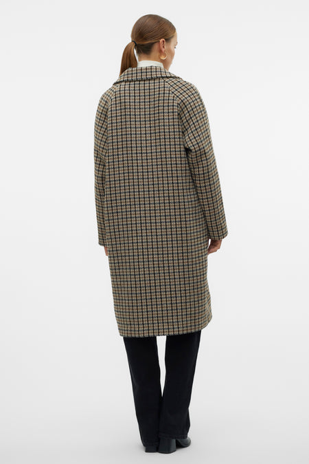 VMHANNAH LONG WOOL CHECK COAT GA BOO