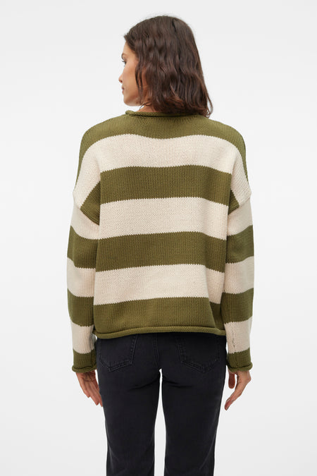 VMLEONORA LS ROLLEDGE O-NK PULLOVER BOO