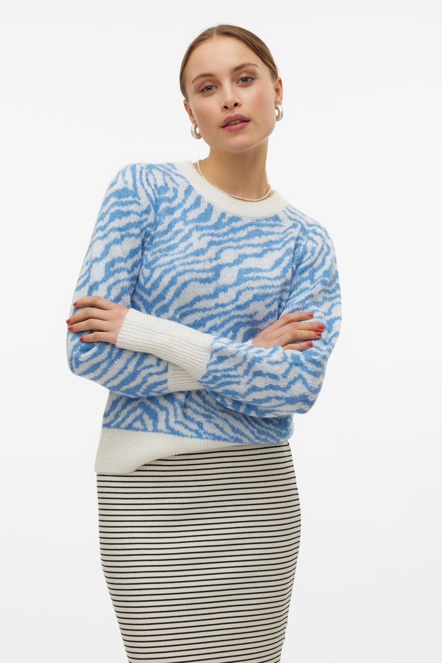 VMTARI LS O-NCK JACQUARD PULLOVER GA BOO - VERO MODA®