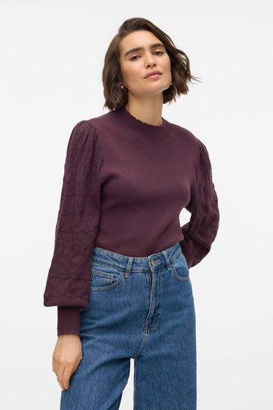 Pull à col rond - violet
