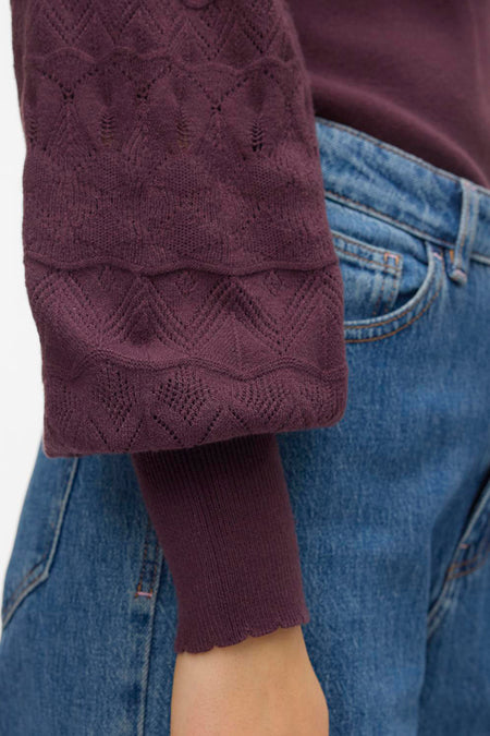 Pull à col rond - violet