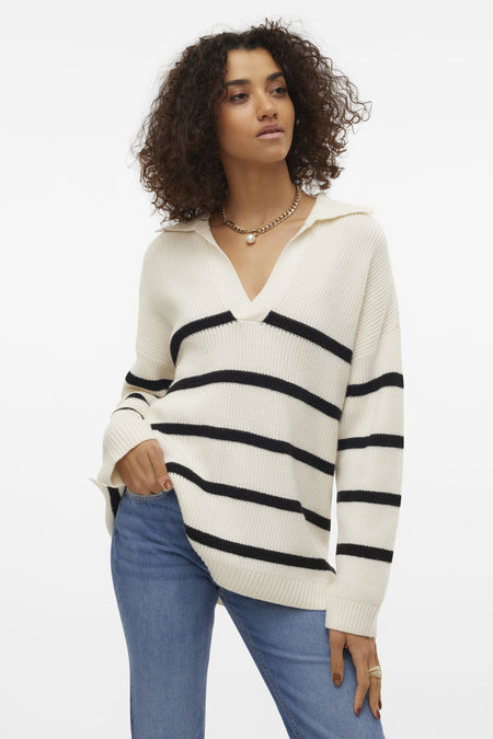 VMLUNA LS V-NECK LONG PULLOVER GA BOO