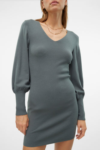 VMHOLLYKARISPUFF LS V-NECK DRESS GA BOO - VERO MODA®