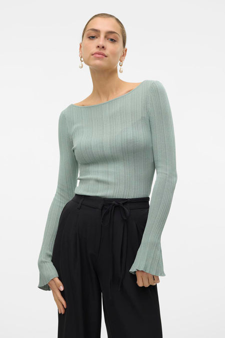 VMLAVONA LS BOAT NECK KNIT TOP VMA