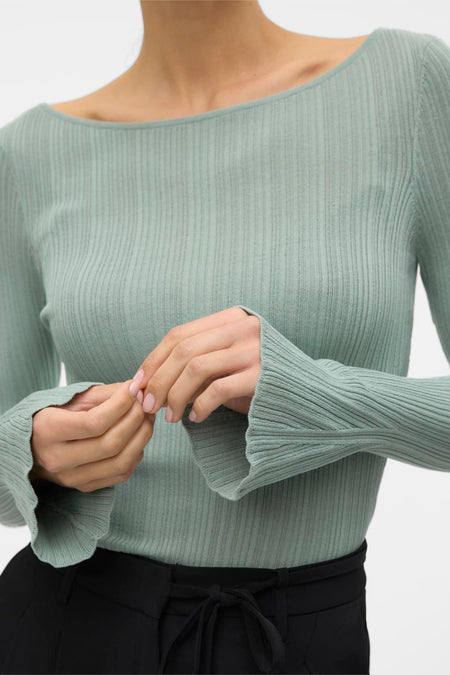 VMLAVONA LS BOAT NECK KNIT TOP VMA