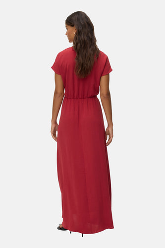 VMALVA S/S V-NECK MAXI DRESS WVN GA EXP