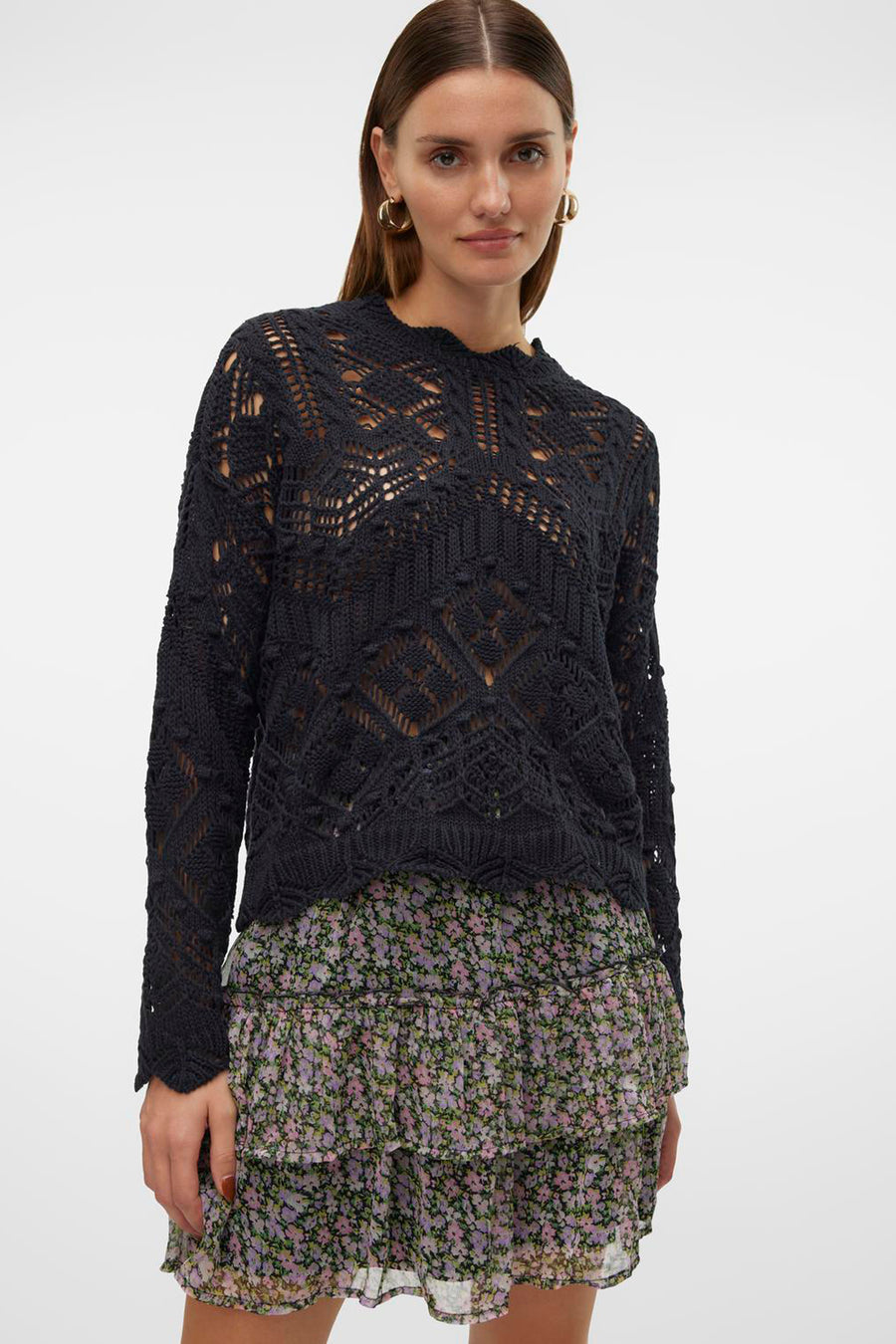 Pull à col rond - noir - VERO MODA®