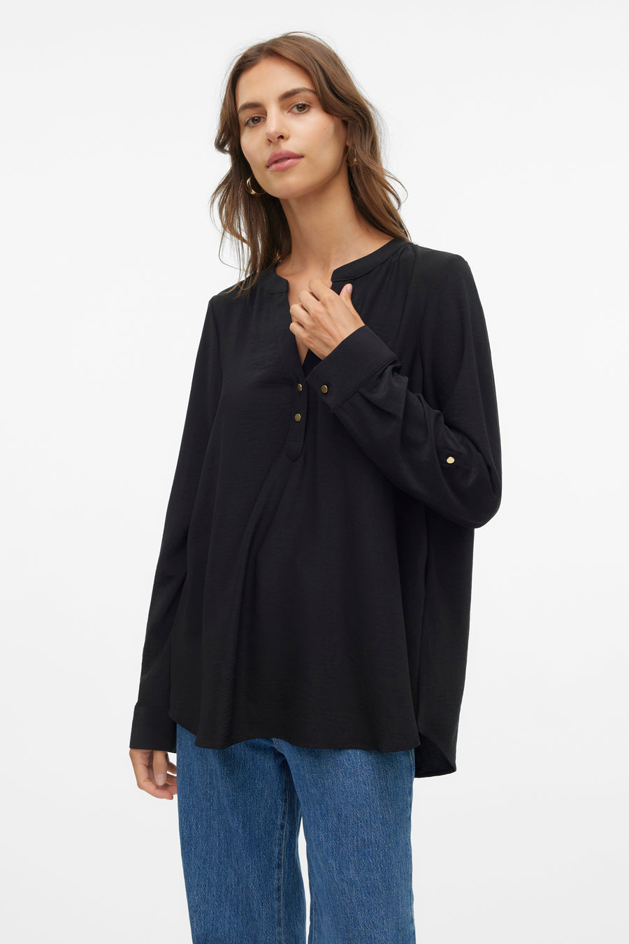 Chemise à manches longues - noir - VERO MODA® - 1