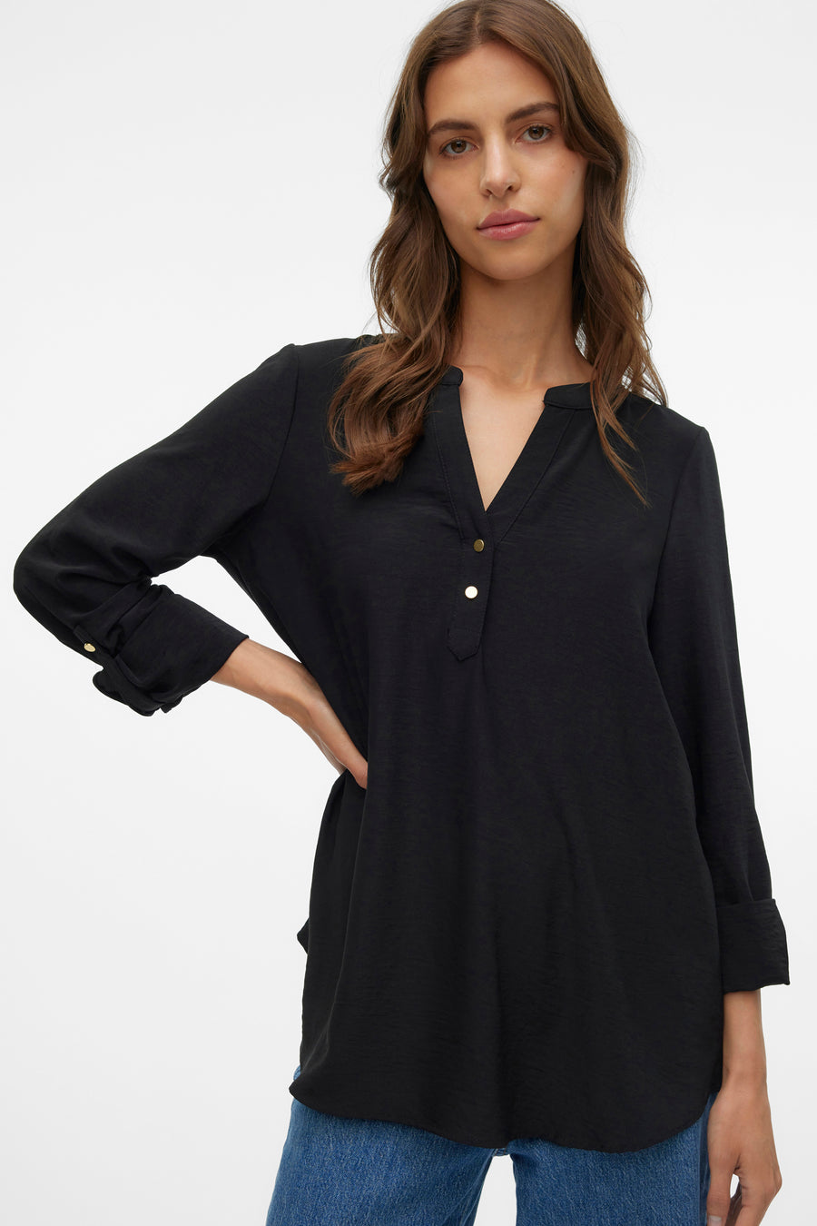 Chemise à manches longues - noir - VERO MODA® - 4