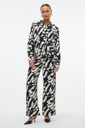 VMJOSS ARIA HW STRAIGHT PANTS WVN GA