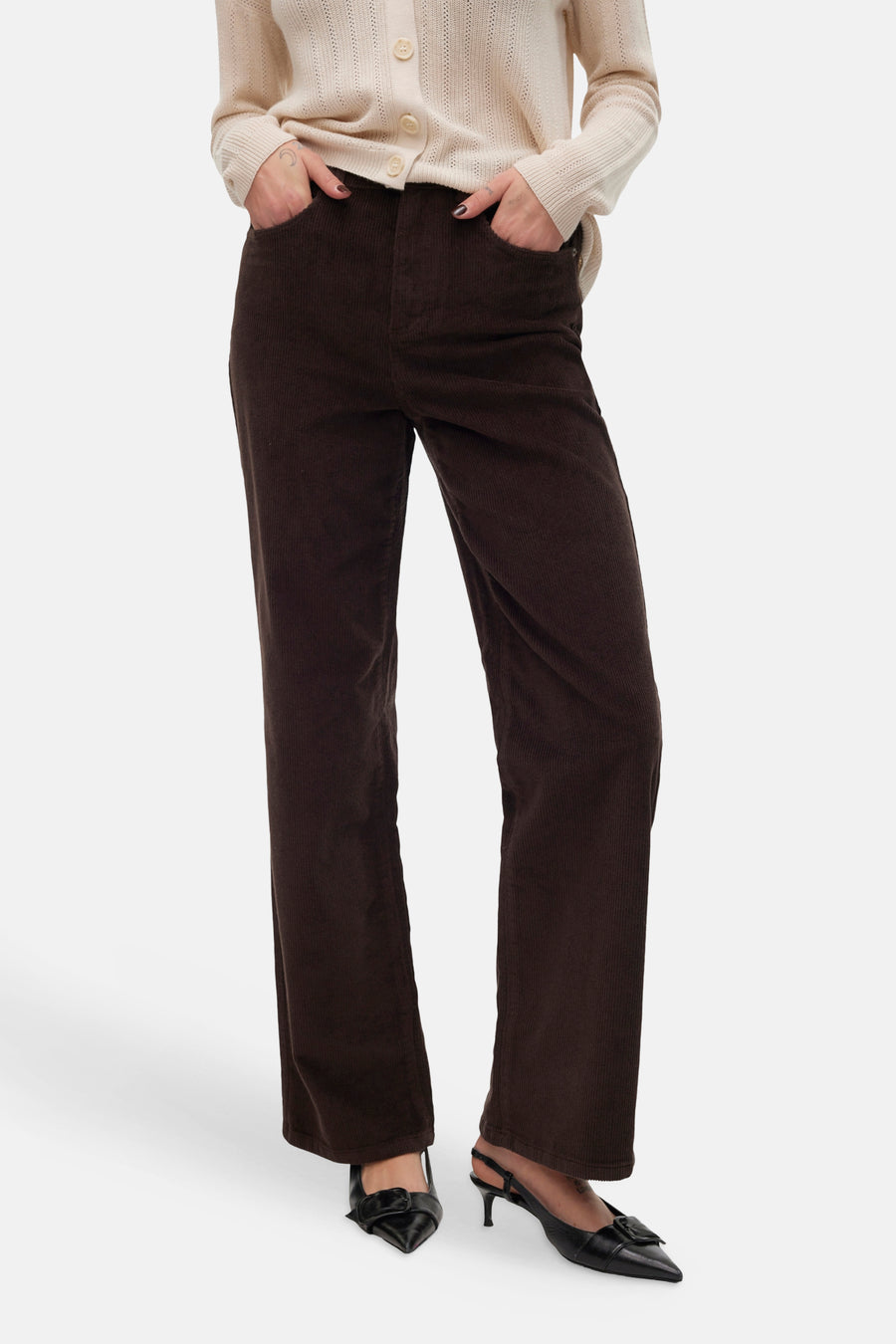 Pantalons 5 poches brun - VERO MODA®