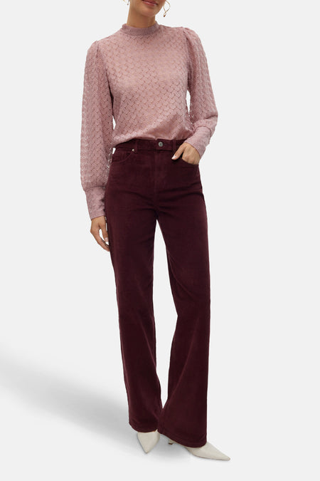 VMTESSA HR WIDE CORDUROY PANTS NOOS