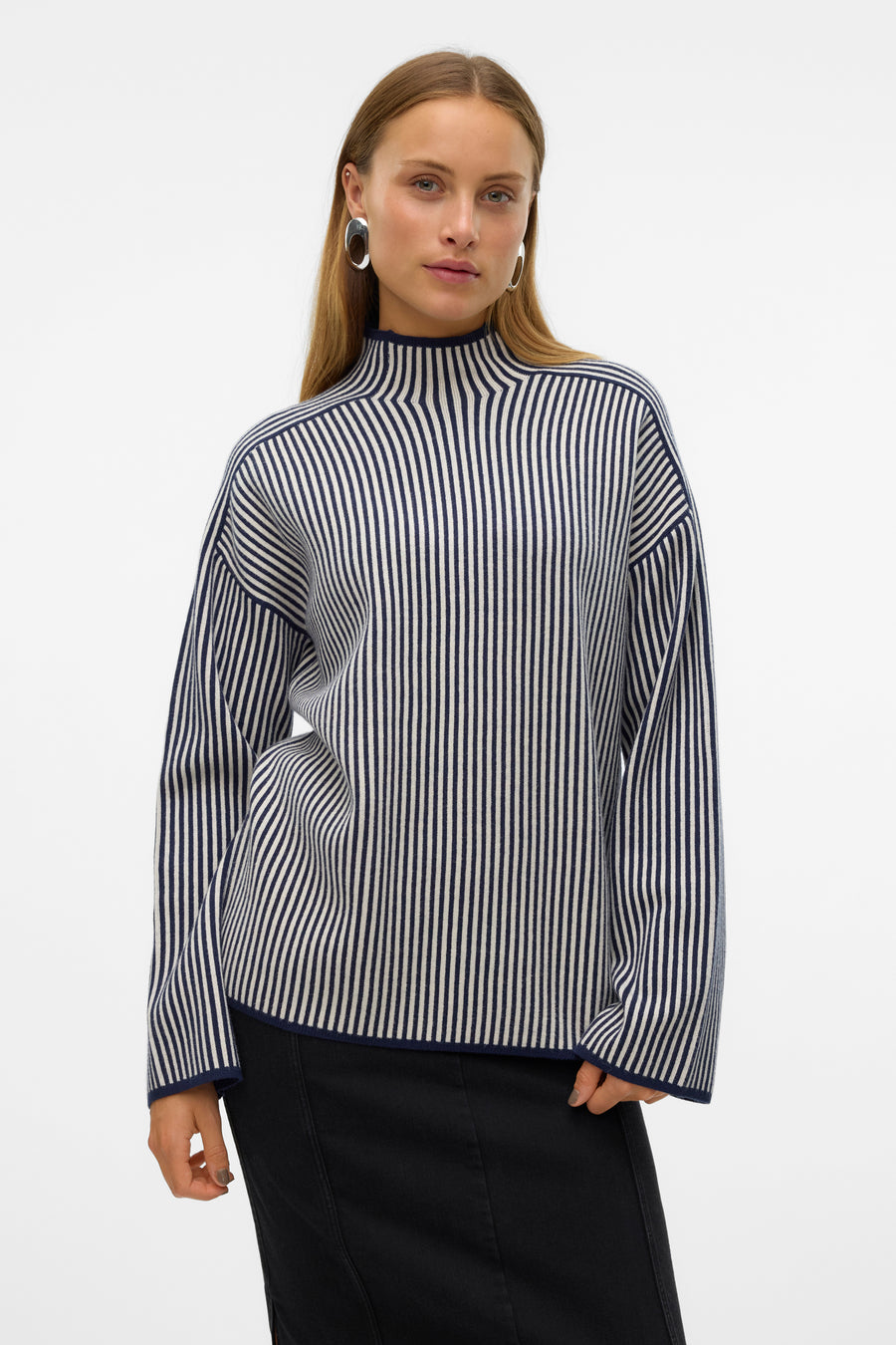 Pull à col roulé - bleu - VERO MODA®