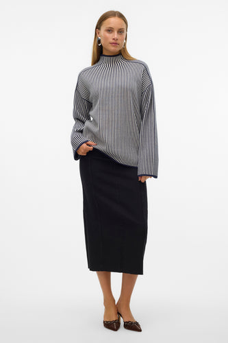 VMGOLD LS HIGHNECK PINSTRIPE PULLOVER GA