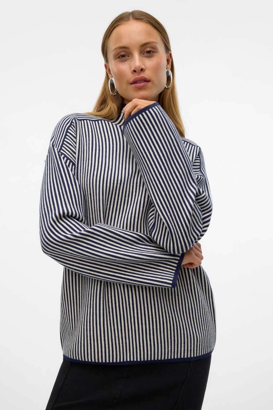 Pull à col roulé - bleu - VERO MODA®