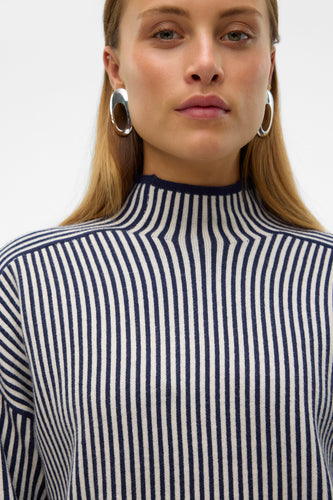 Pull à col roulé - bleu - VERO MODA®