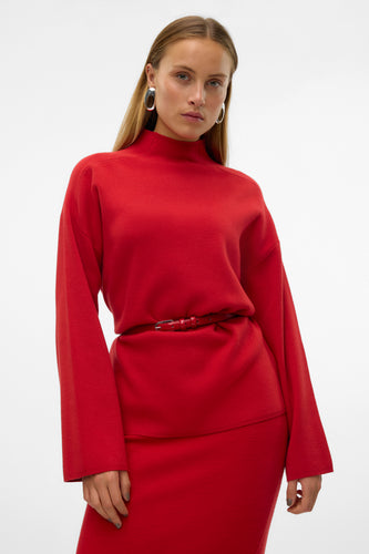 Pull à col roulé - rouge - VERO MODA®