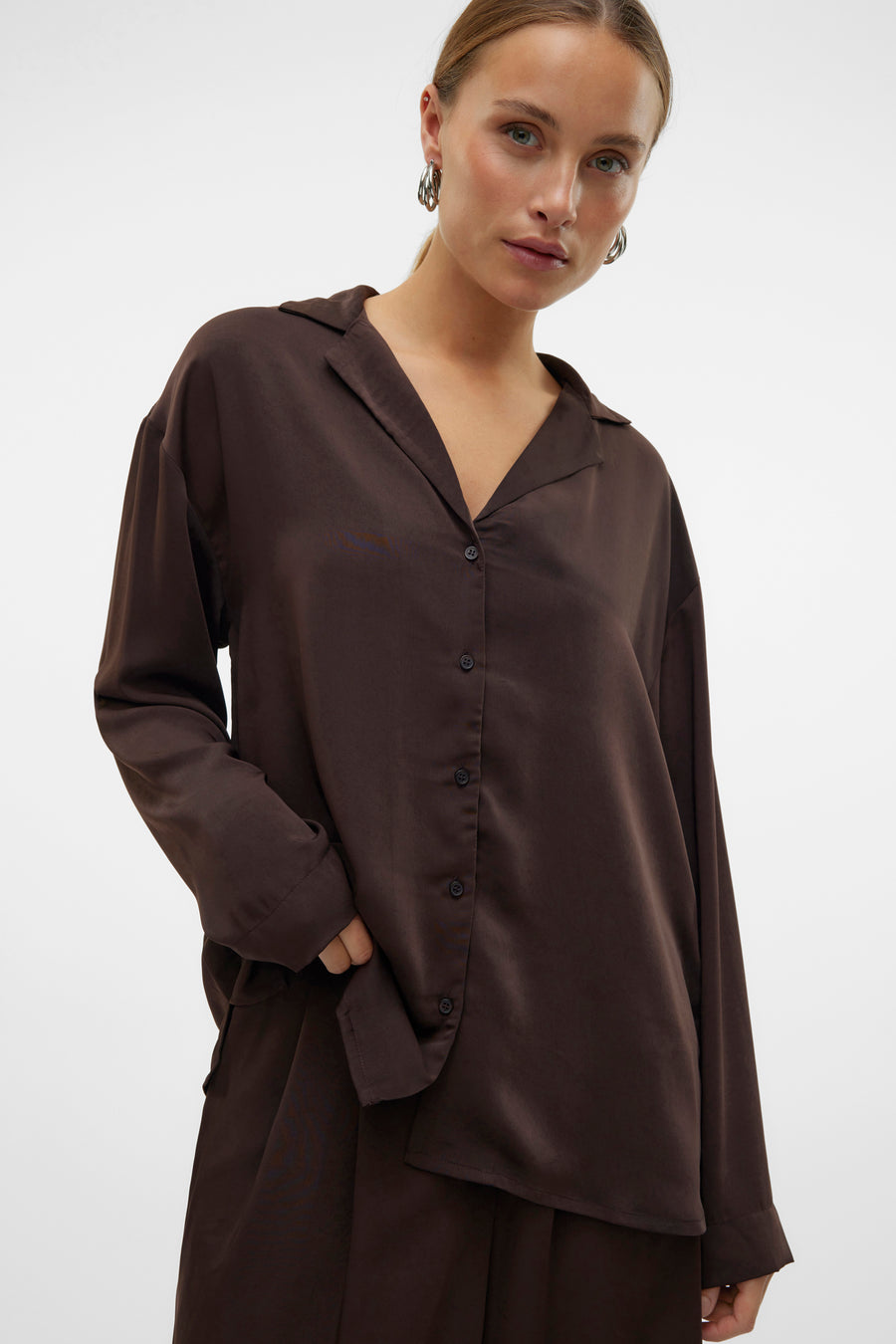 Chemise à manches longues - brun - VERO MODA® - 4