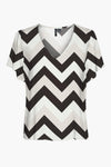VMEASY JOY V-NECK SS BLOUSE WVN GA