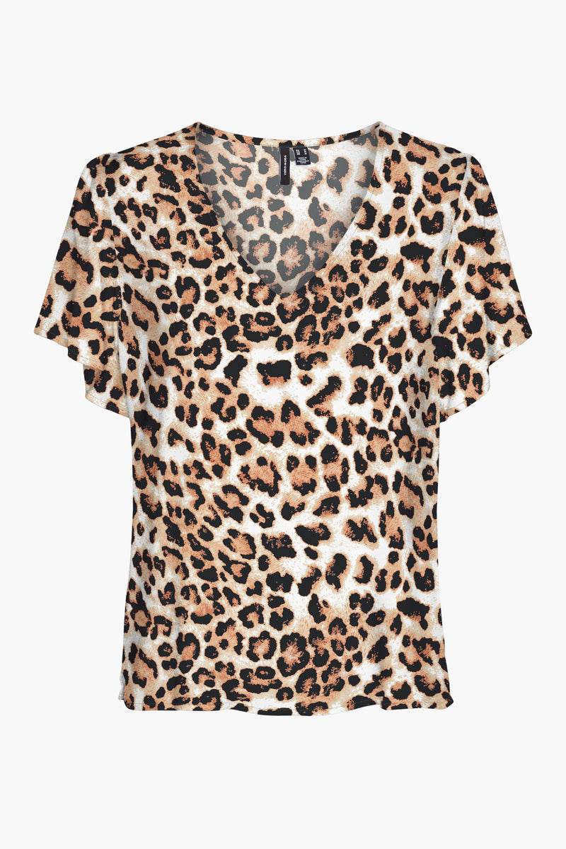 VMEASY JOY V-NECK SS BLOUSE WVN GA WM