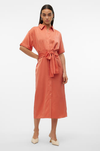 Robe à manches courtes - rouge