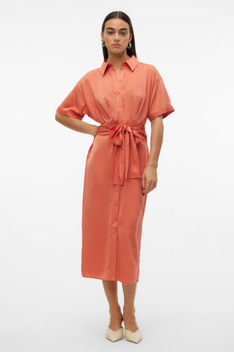 Robe à manches courtes - rouge