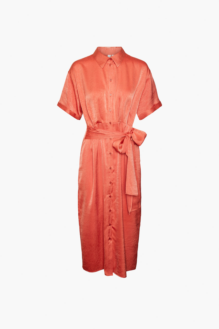 Robe à manches courtes - rouge