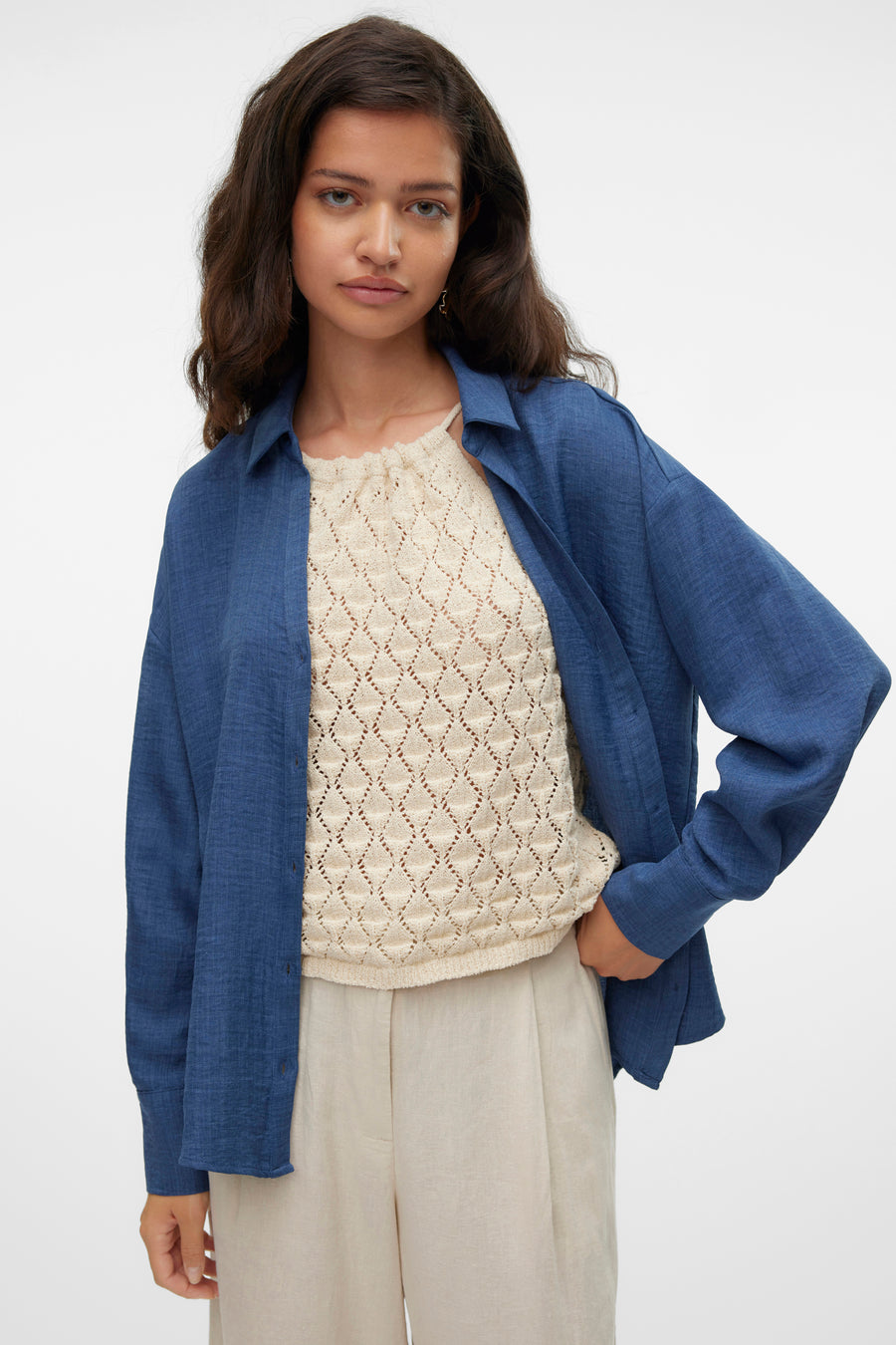 Chemise à manches courtes - bleu - VERO MODA®