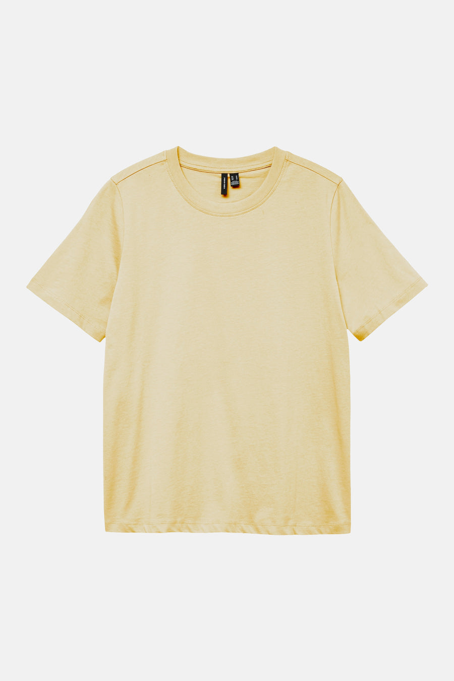 T-shirt jaune à manches courtes de Vero Moda, de couleur unie.