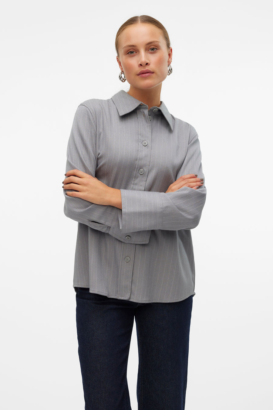 VMDANIA STRIPE LS SHIRT WVN GA