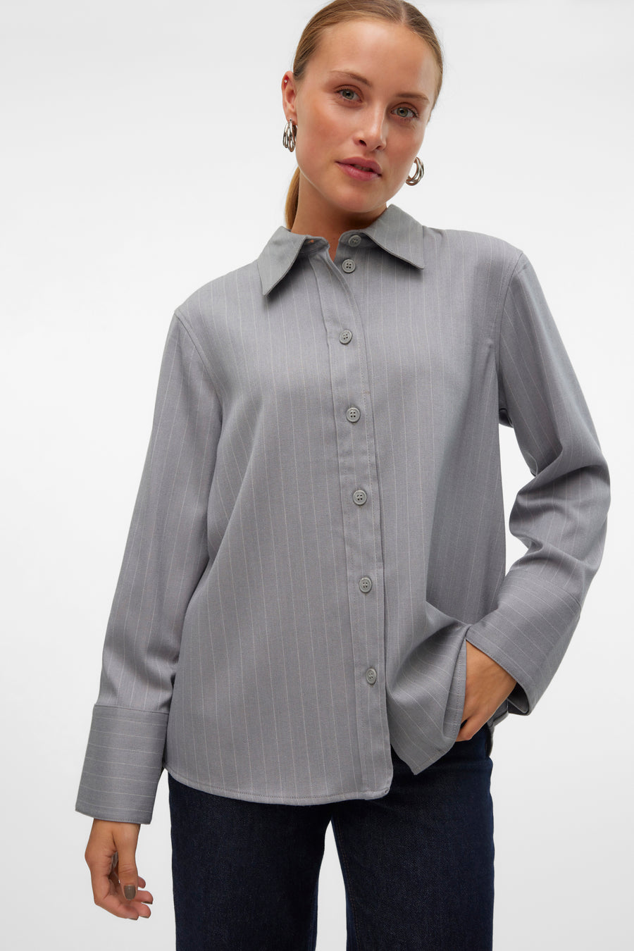 VMDANIA STRIPE LS SHIRT WVN GA