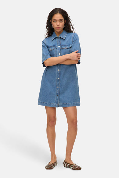 VMFENJA 2/4 SHORT DENIM DRESS GA NOOS