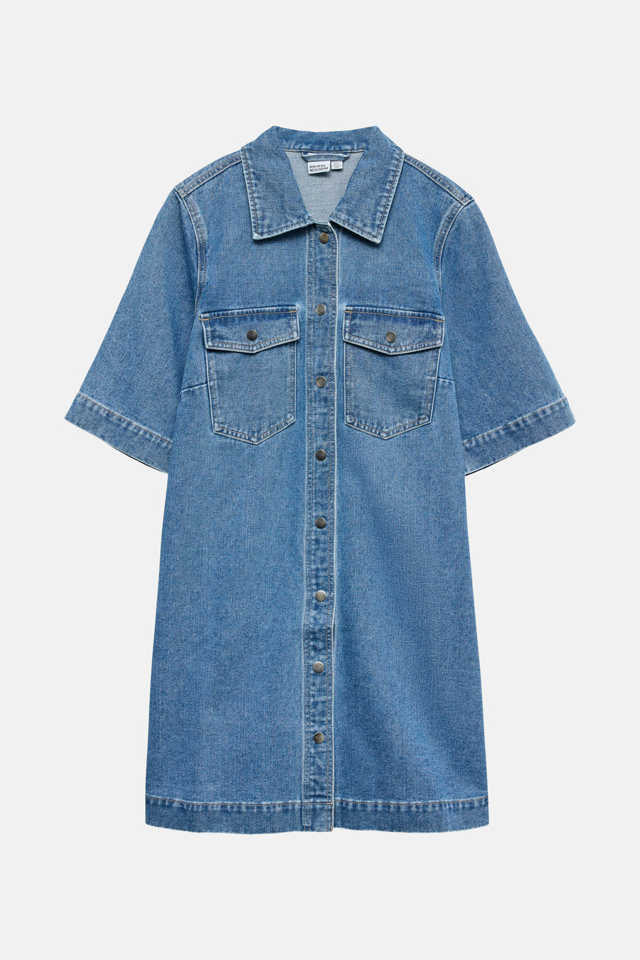 Robe à manches courtes - mid blue denim - VERO MODA®