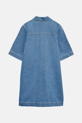 Robe à manches courtes - mid blue denim - VERO MODA®