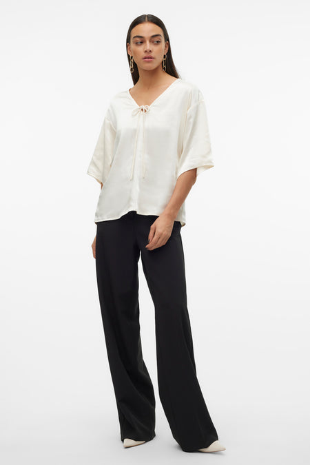 VMRIVER 2/4 V-NECK TOP WVN BTQ GA