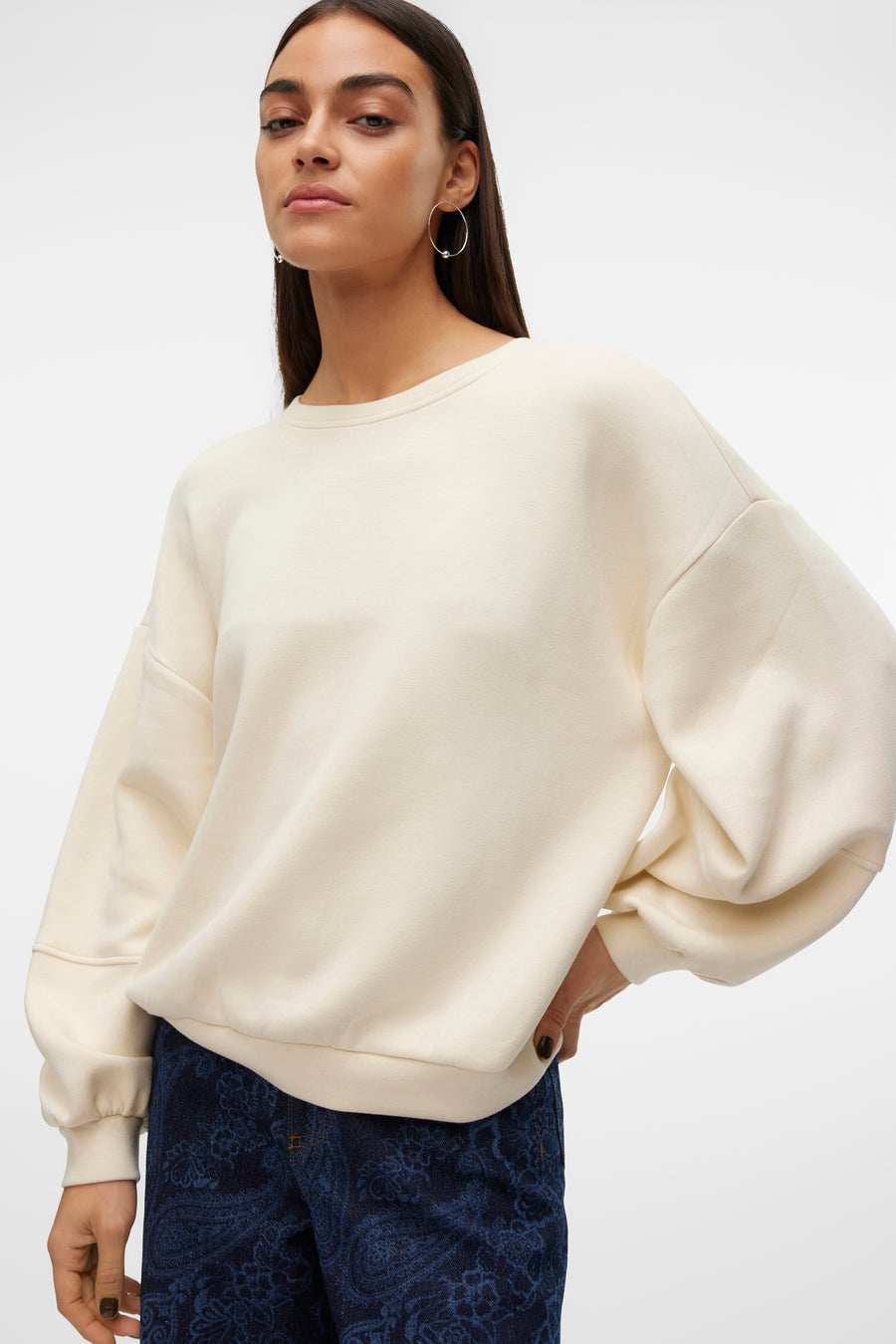 VMROCCA L/S O-NECK SWEAT JRS EXP BTQ GA - VERO MODA®