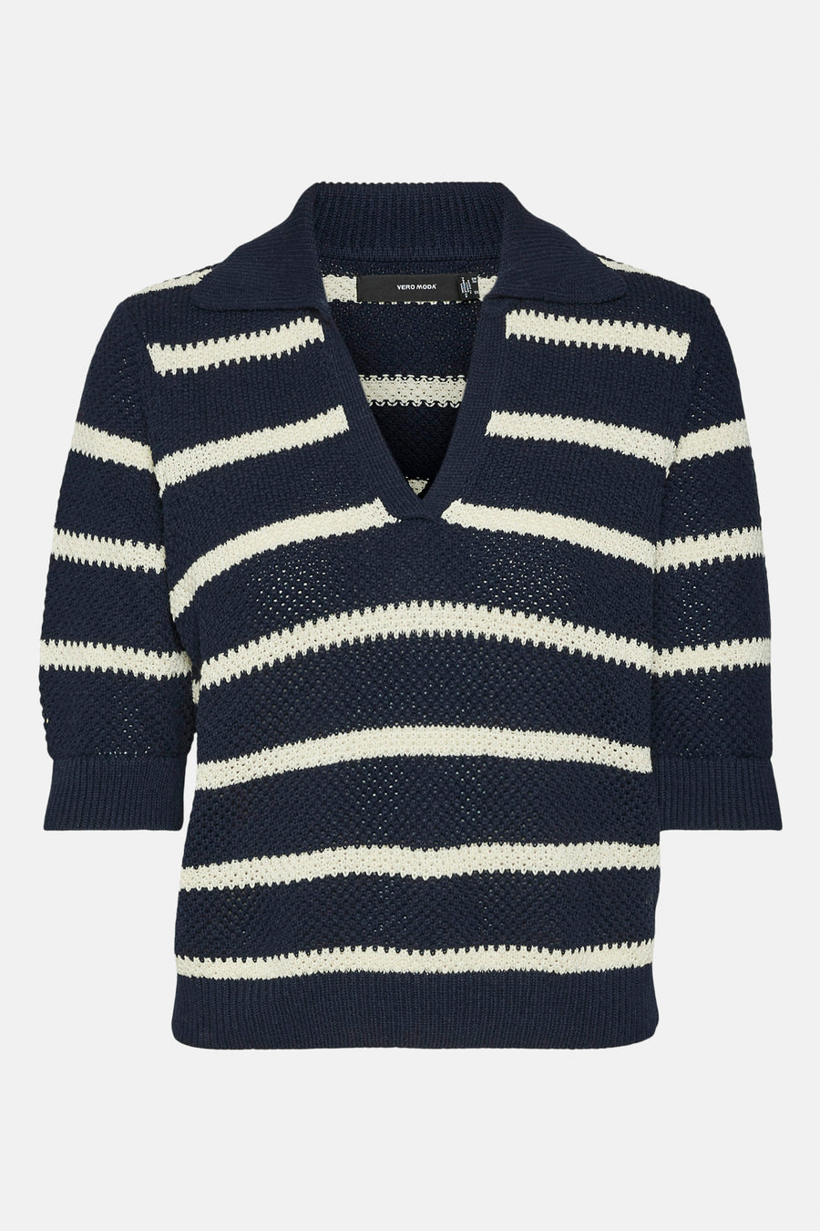 Pull à col en V - bleu
