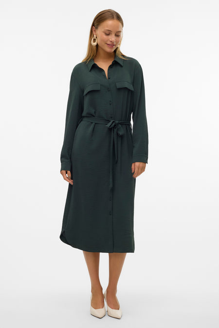 VMALVA L/S CALF SHIRT DRESS WVN GA