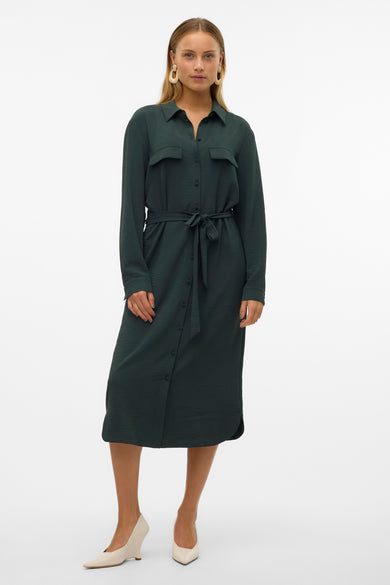 VMALVA L/S CALF SHIRT DRESS WVN GA