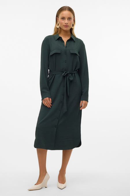 VMALVA L/S CALF SHIRT DRESS WVN GA