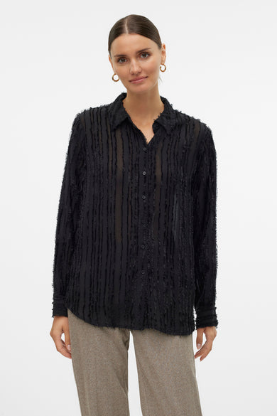 Chemise à manches longues - noir