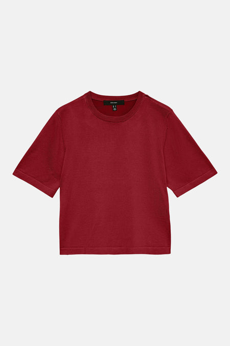 Pull col O - rouge