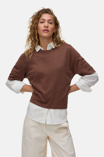 Pull col O - brun