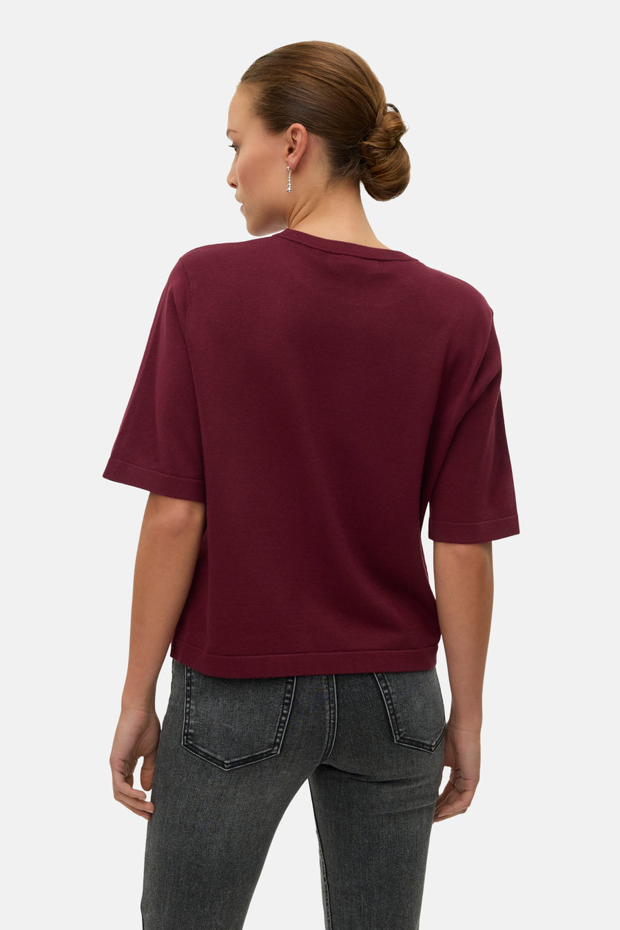 Pull à col rond - Bordeaux - VERO MODA®