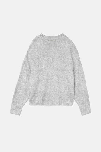 Sweat-shirt gris avec col rond de VERO MODA, texture douce.