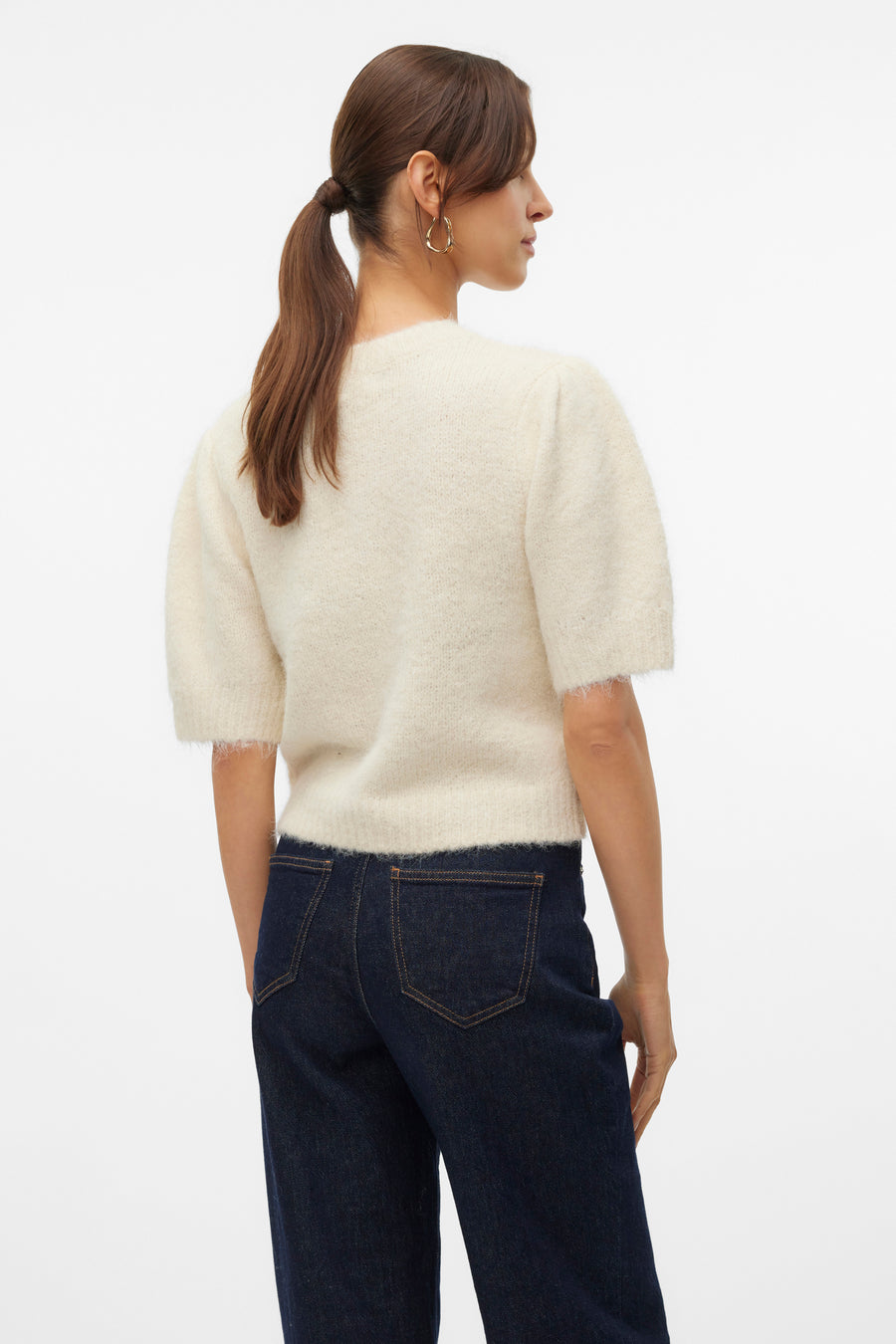 Pull à col rond - écru - VERO MODA®